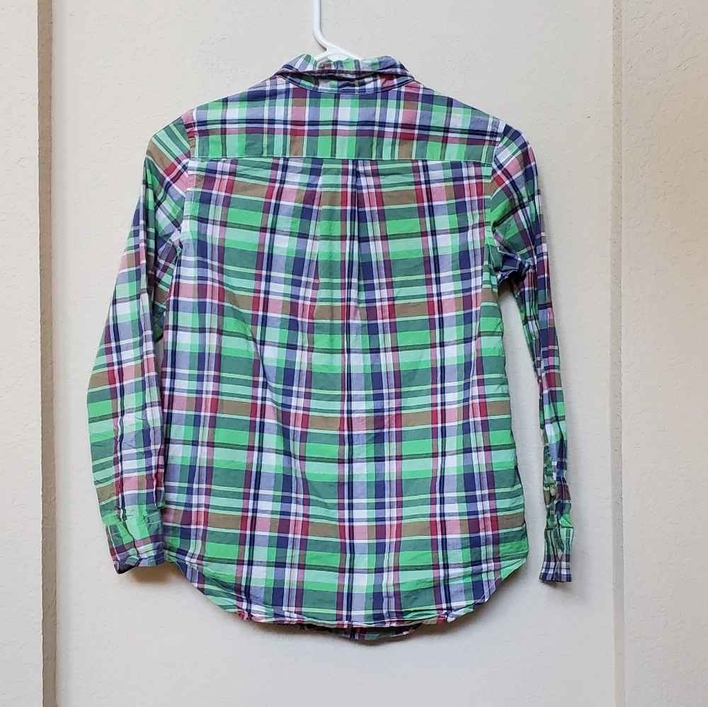 Ralph Lauren Boys Plaid Button Down Shirt.   Size Medium  (10-12)
